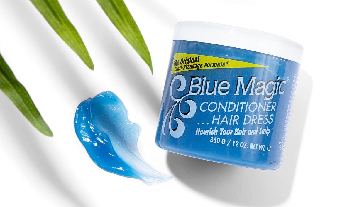 Blue Magic hair care product photo.
